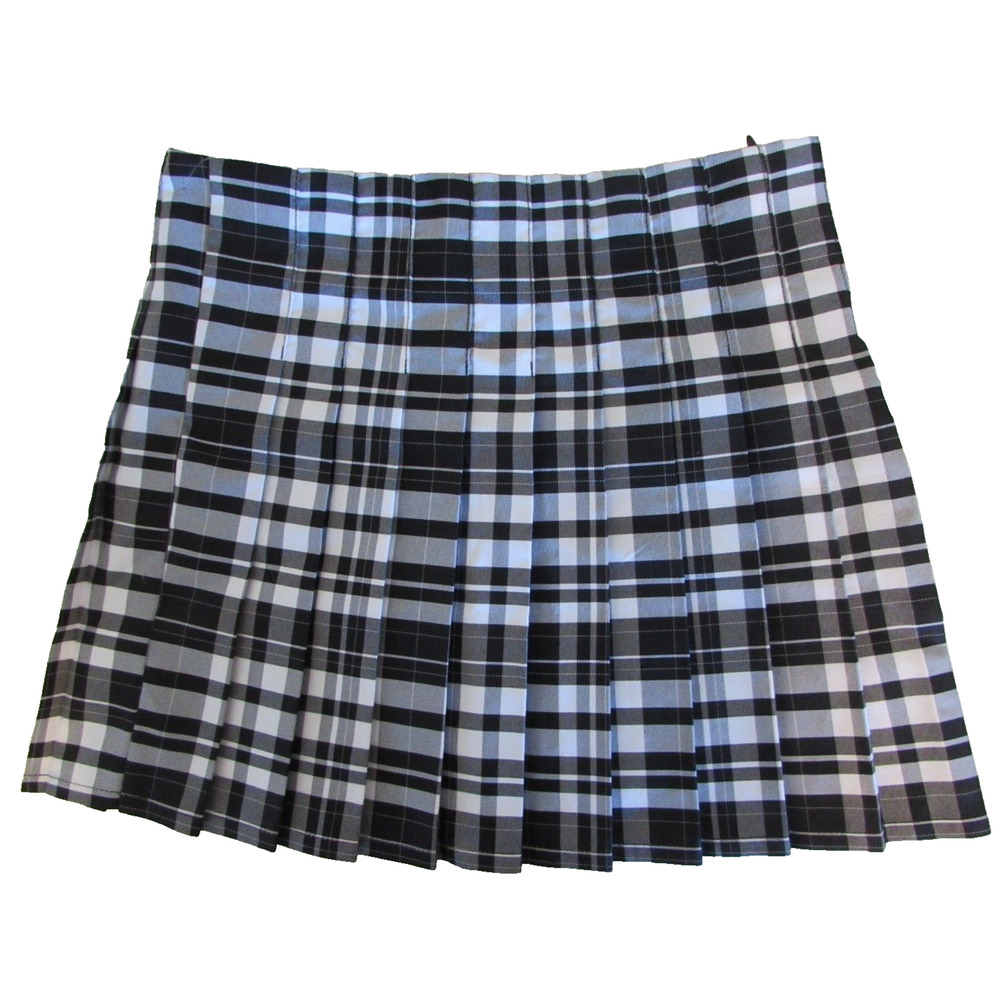 Whimsigoth Office Siren Black & White Plaid  Schoolgirl Micro Mini Sz M‎